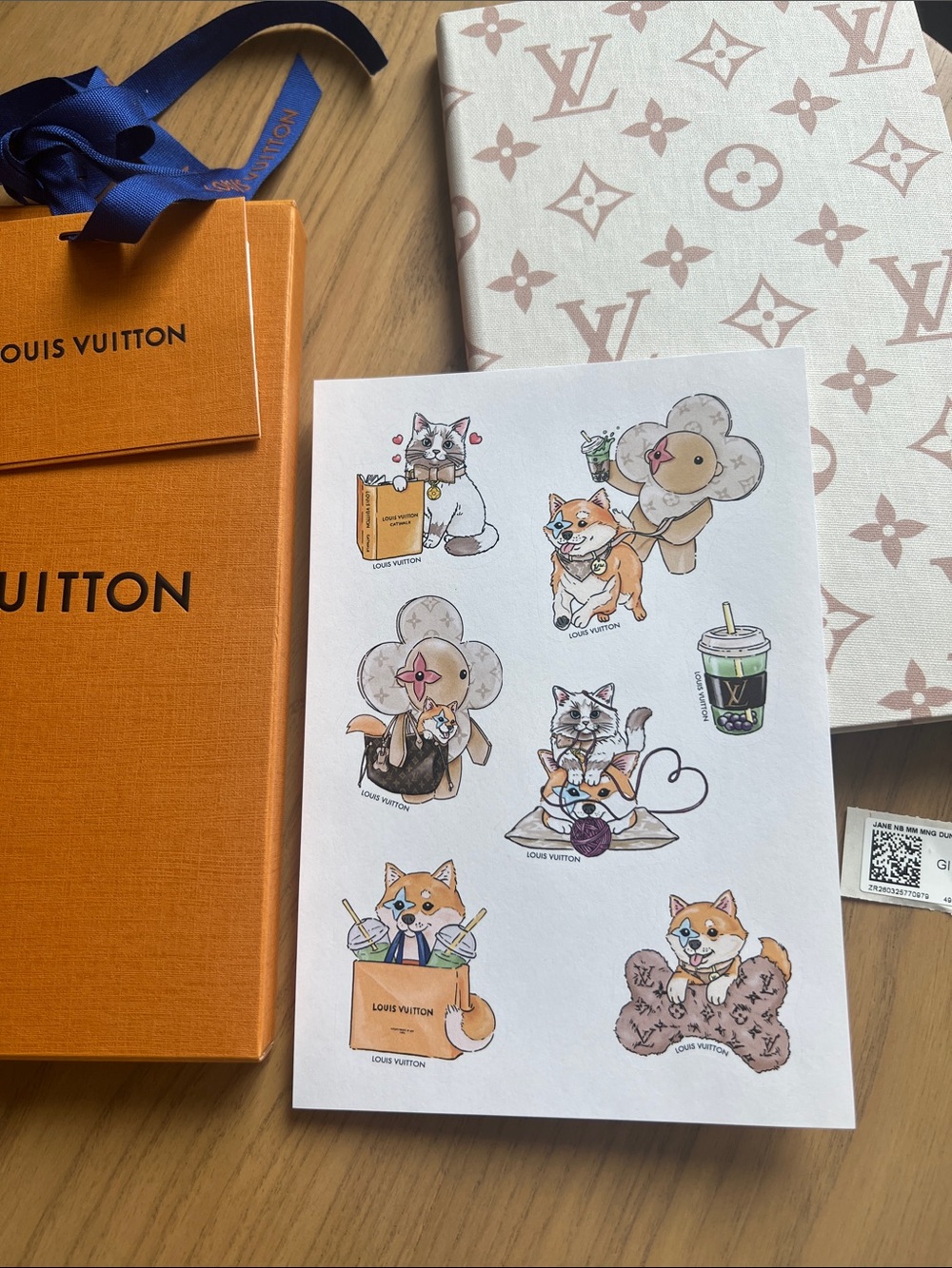 NEW Louis Vuitton Dune Jane Notebook with Vivienne stickers